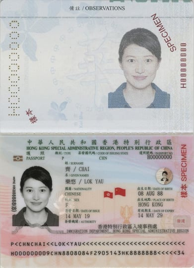 香港護照照片範例-1